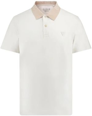 Guess Nolan Short-Sleeve Polo Shirt - White