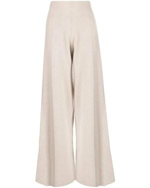Pringle of Scotland High-Waisted Knitted Trousers - Natural