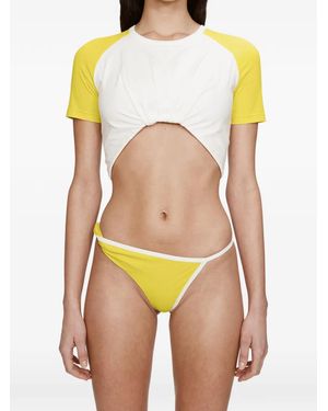 Christopher Esber T-Shirt Aus Jersey - Gelb