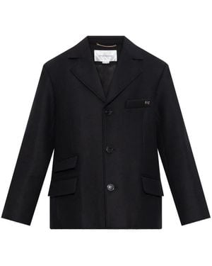 Victoria Beckham カットオフエッジ ジャケット - ブルー