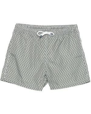 Fedeli Gemusterte Badeshorts Mit Kordelzug - Grau