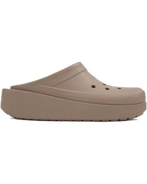 Crocs™ Blunt-Toe Platform Clogs - Brown