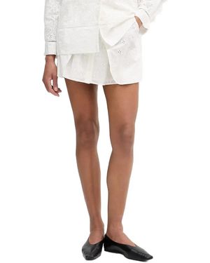 Isabelle Blanche Broderie-Anglaise Ruffled Mini Skirt - White