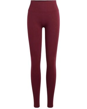 Fusalp Alliance Ribbed-Texture Logo-Patch Leggings - Red