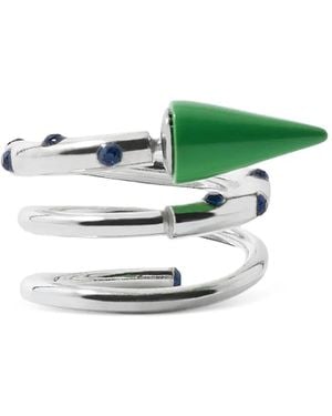 Sunnei Pendiente Earring Pequeño Con Piedras En Espiral - Verde