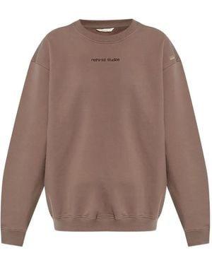 Rethinkit Studios Sweat En Coton À Logo Brodé - Marron