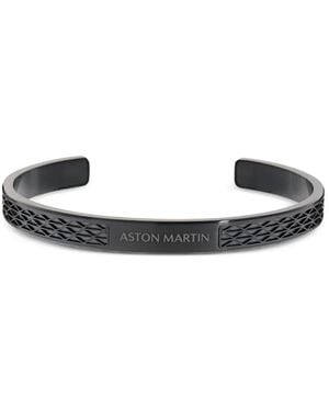 Aston Martin Engraved Brushed-Metal Bracelet - White