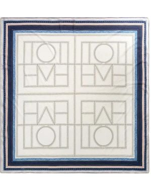 TOTEME Monogram-Print Sarong - Blue