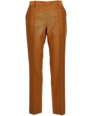 Alberto Biani Straight Trousers - Brown