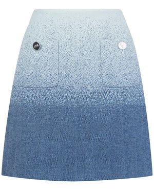 Ports 1961 Gradient-Effect A-Line Skirt - Blue