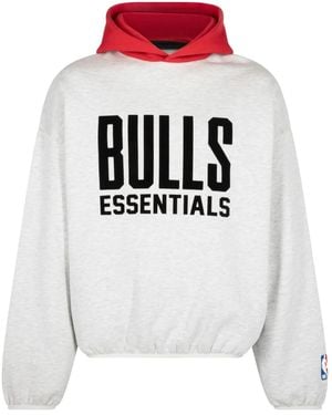 Fear Of God X Nba Bulls Essentials "Light Heather" Hoodie - Grey