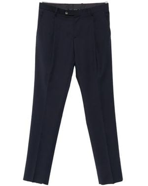 VELA SHOP Pressed-Crease Tailored Trousers - Blue