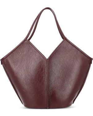 Hereu Calella Distressed Handle Tote Bag - Purple