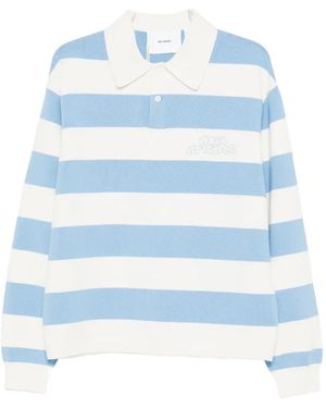 Axel Arigato Rey Striped Logo Polo Shirt - Blue