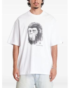 A Bathing Ape Pixel Comic Ape Head T-Shirt - Weiß