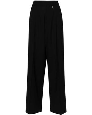 GIUSEPPE DI MORABITO High-Waisted Tailored Wool Pants - Black