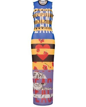 Moschino プリント マキシドレス - ホワイト