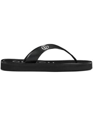 Gucci Logo Flat Shoes - Black