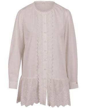 Jovonna London Mireya Broderie-Anglaise Ruffled Blouse - Pink