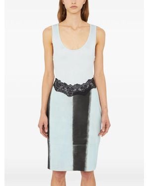 Christopher Esber Lace-Trimmed Mini Dress - Blue
