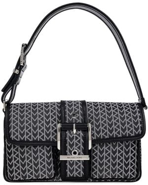 MICHAEL Michael Kors Borsa A Spalla Con Monogramma - Nero