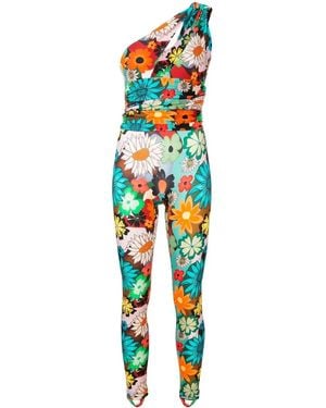 Amir Slama Jumpsuit Mit Print - Blau