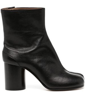 Maison Margiela Tabi Leather Ankle Boots - Black