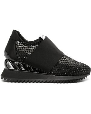 Le Silla Gilda Rhinestone-Embellished Trainers - Black