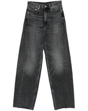 Sandro Faded Raw-Cut Jeans - Grey