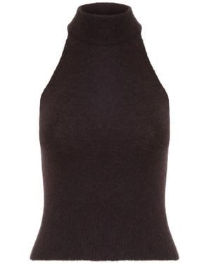 Roberto Collina Top Con Cuello Falso - Negro