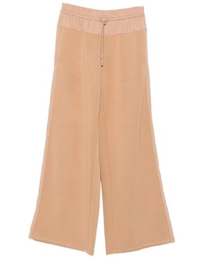 Twinset Pantalones De Chándal Anchos Con Cordones - Neutro