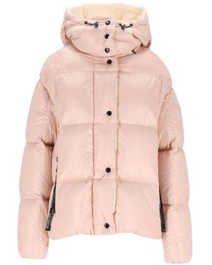 Moncler Doudoune Parana À Capuche Et Coupe Raccourcie - Rose