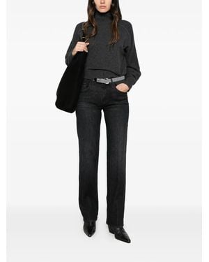 Mother Straight-Leg Jeans - Black
