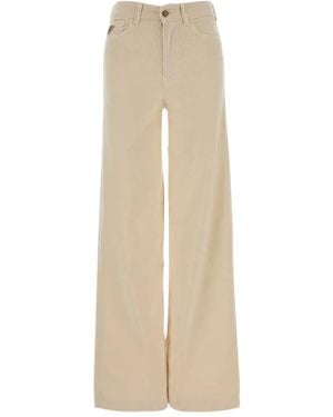 Lois Logo-Patch Corduroy Jeans - Natural
