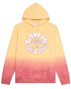 Lanvin Ombre Palm-Tree Hoodie - Pink