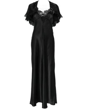 Chloé Lace-Cape Maxi Dress - Black
