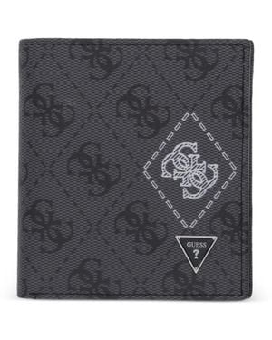 Guess Logo-Pattern Wallet - Grey