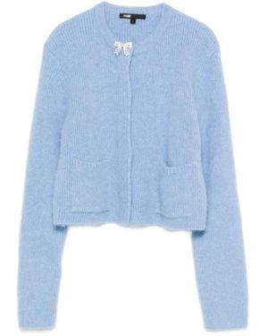 Maje Cárdigan Con Detalle De Lazo - Azul