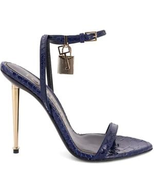 Tom Ford Sandales En Cuir À Talon - Blue
