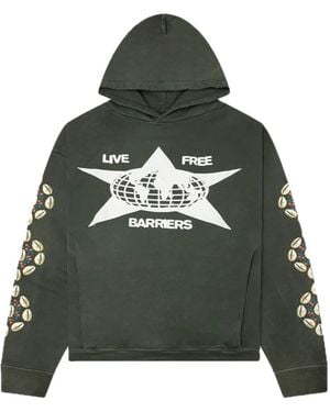 Barriers Cowrie Shell Hidden-Pocket Hoodie - Green