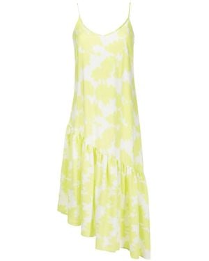 ARMANI EXCHANGE Abstract-Print Asymmetric Dress - Yellow