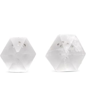Monies Faceted Crystal Earrings - White