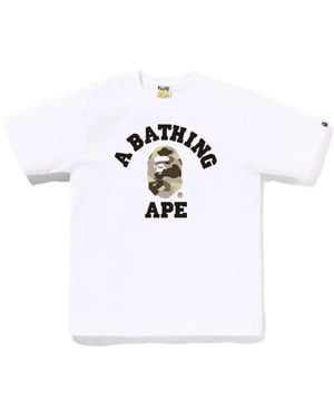 A Bathing Ape Color Camo College T-Shirt - Weiß