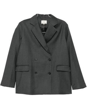 Loulou de Saison Notched-Lapel Double-Breasted Blazer - Black