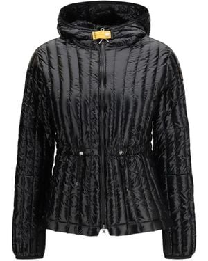 Parajumpers Kuon Hooded Quilted-Design Jacket - Black