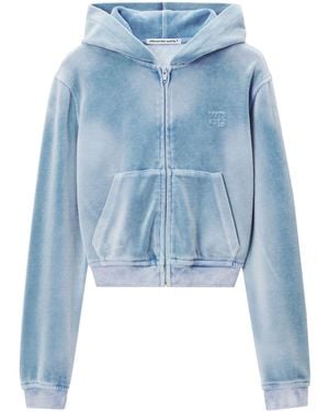 Alexander Wang Velvet Hoodie - Blue