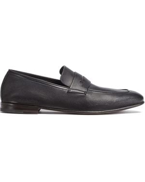 ZEGNA L'Asola Leather Loafers - Grey