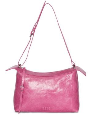 MSGM Zip-Fastening Shoulder Bag - Pink