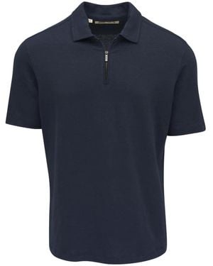 Maurizio Baldassari Polo À Col Zippé Et Manches Courtes - Bleu