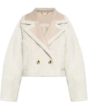 Munthe Double-Breasted Reversible Jacket - White